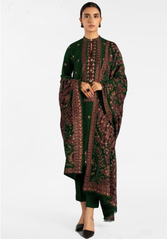Bareeze karandi party wear 3pc dress
