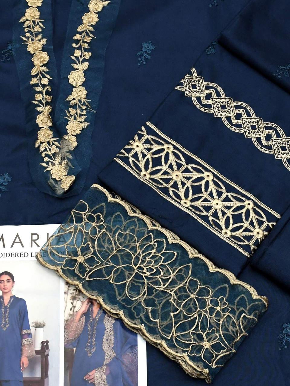 Maria.b Embroidered 3 piece winter wear