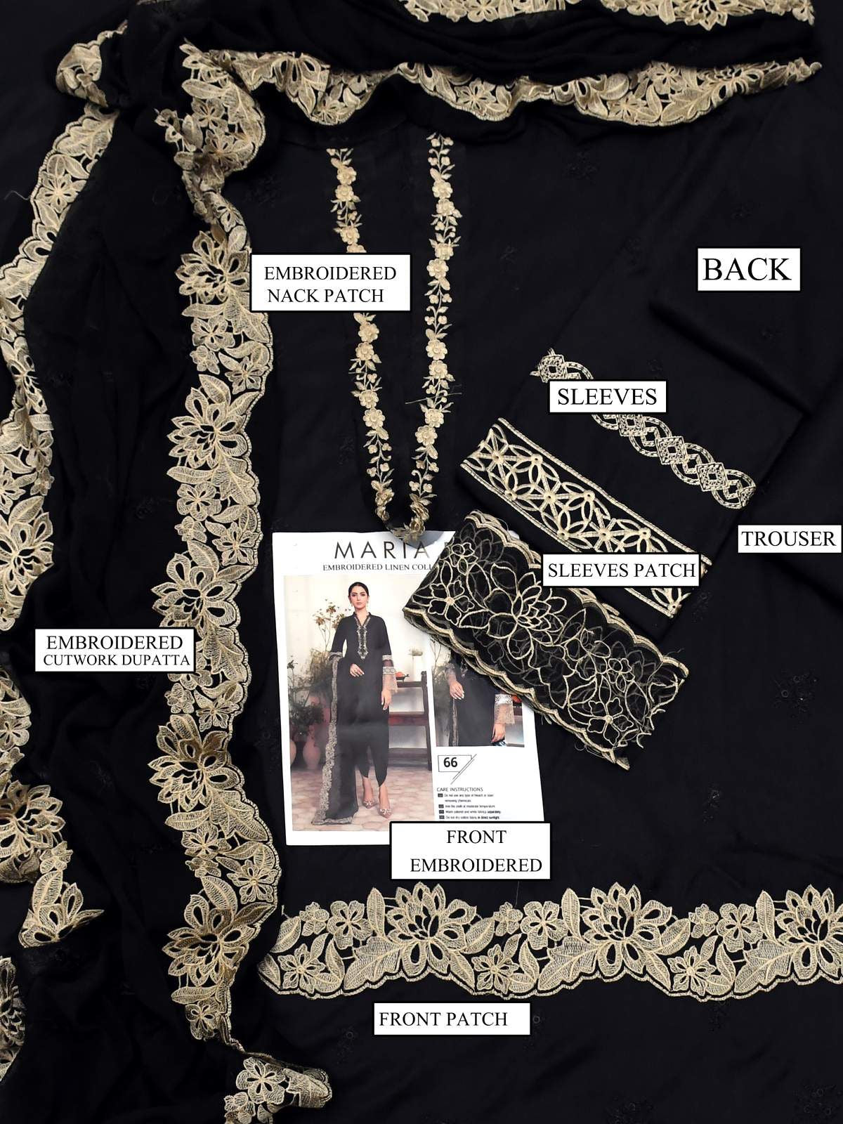 Maria.b Embroidered 3 piece winter wear