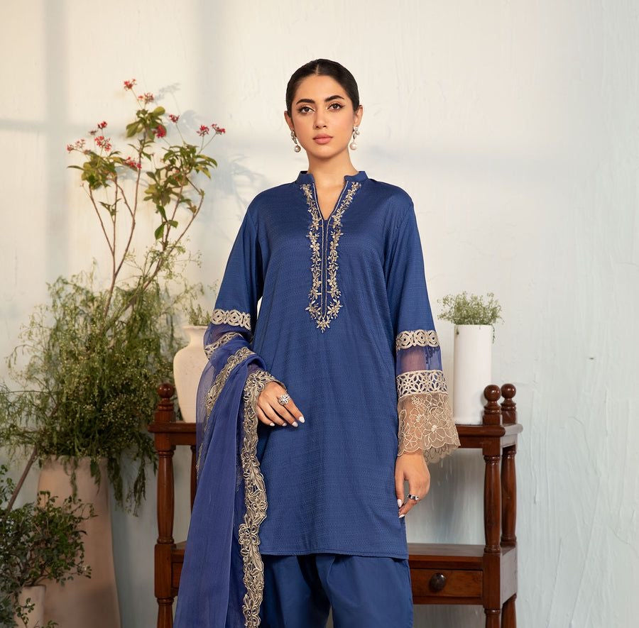 Maria.b Embroidered 3 piece winter wear