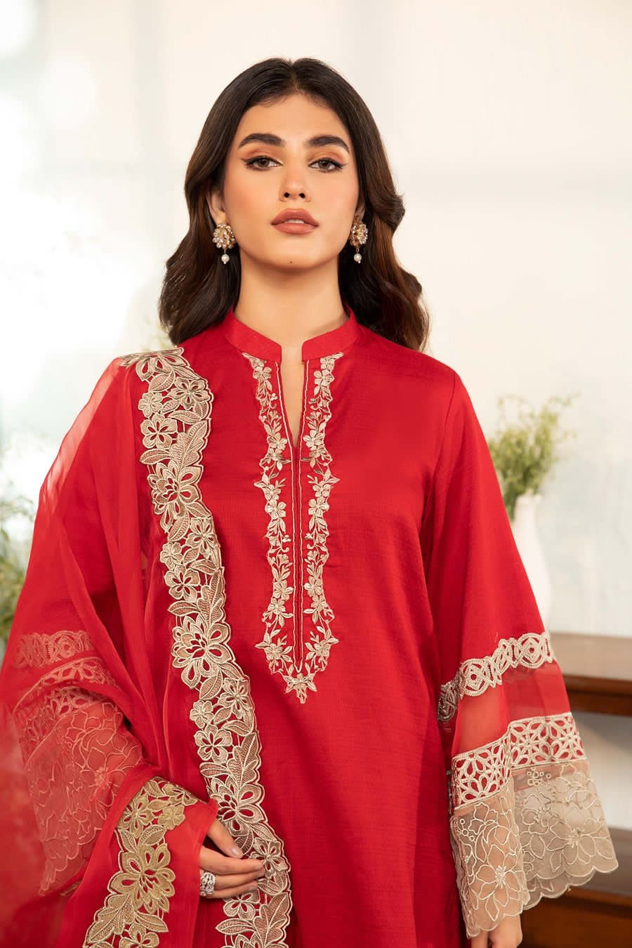 Maria.b embroidered 3 piece winter wear