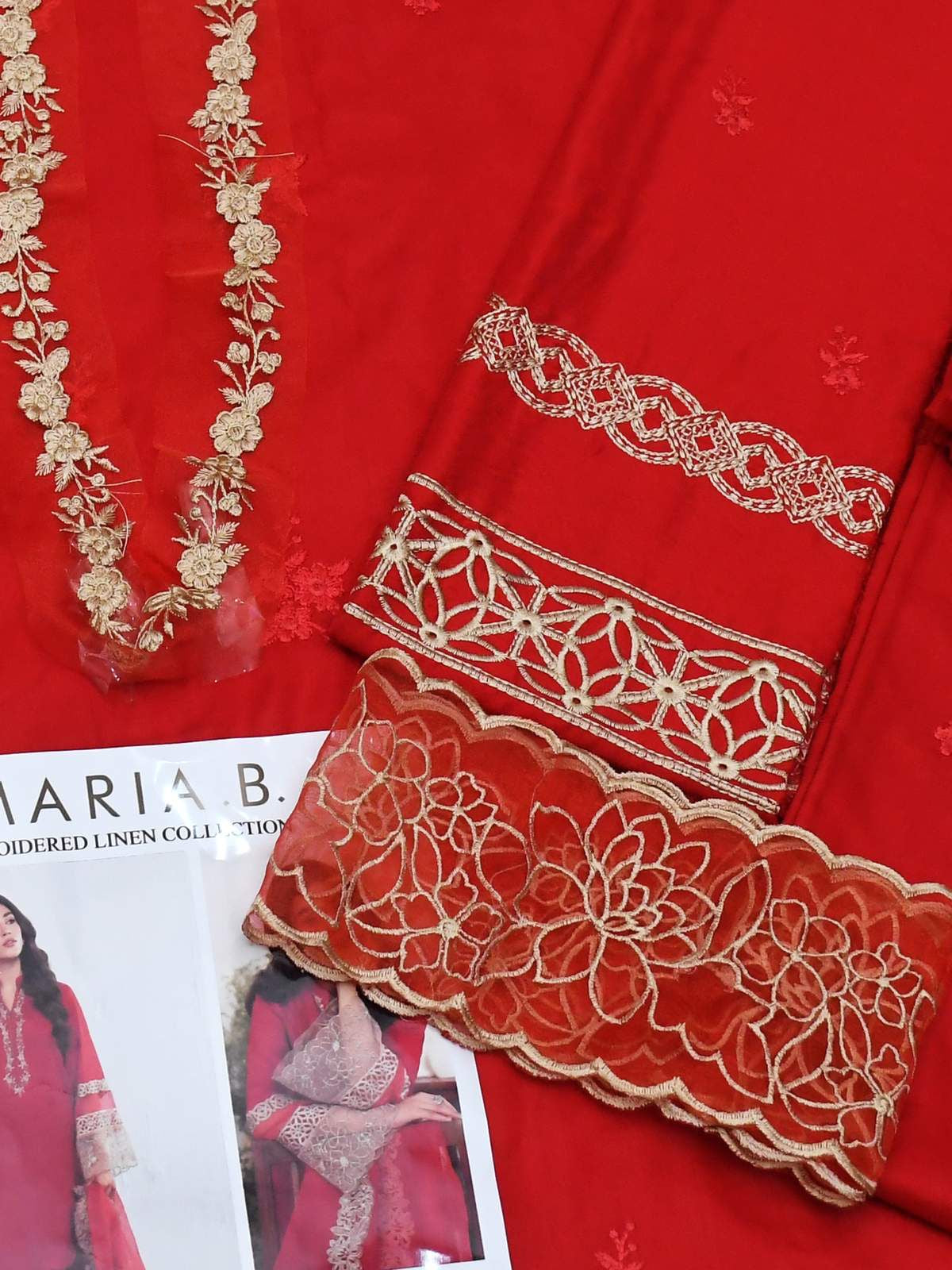Maria.b embroidered 3 piece winter wear