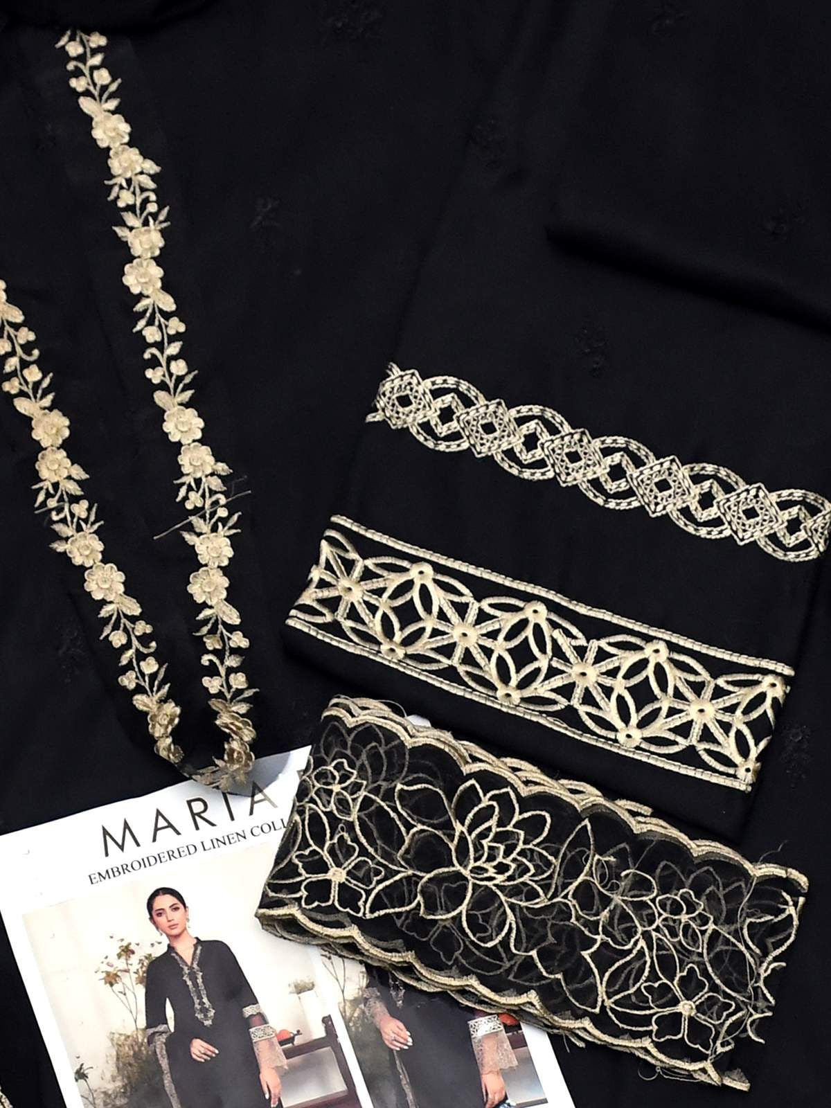 Maria.b Embroidered 3 piece winter wear