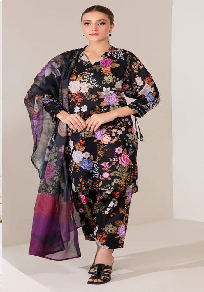 3 Piece Baroque Digital Print Linen