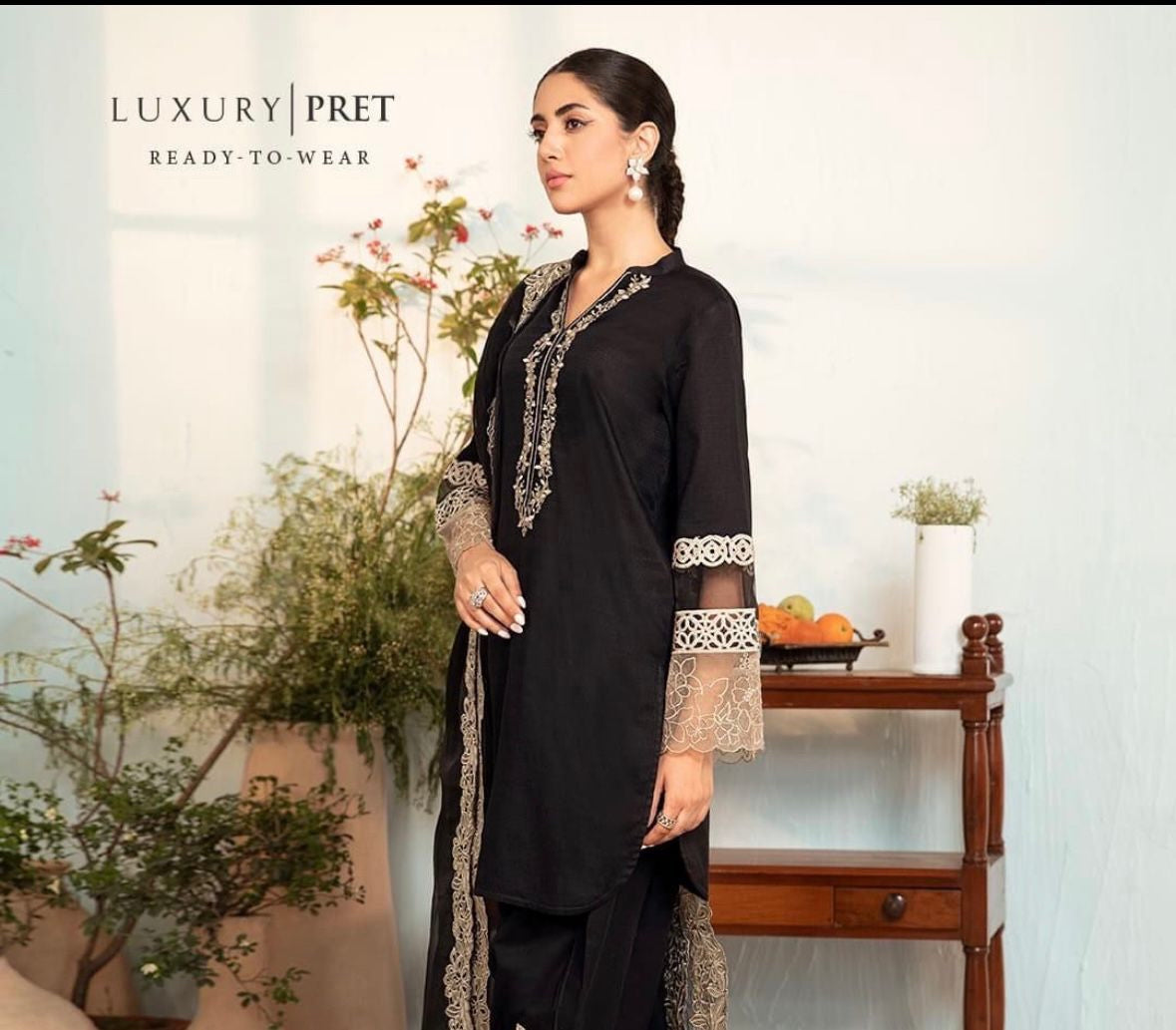 Maria.b Embroidered 3 piece winter wear