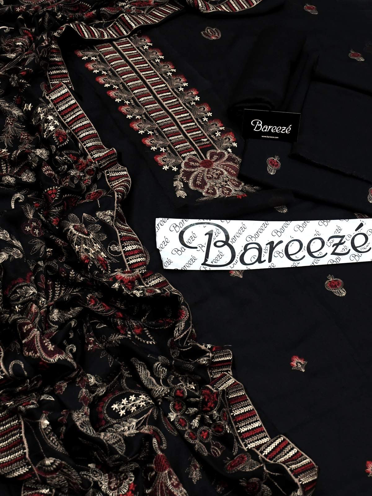 Bareeze karandi party wear 3pc dress