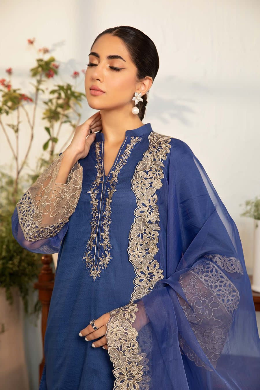 Maria.b Embroidered 3 piece winter wear