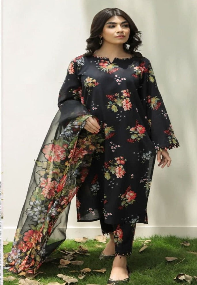 3 Piece Baroque Digital Print Linen