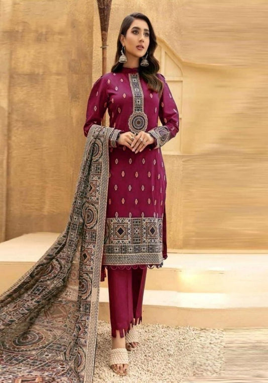 Bareeze karandi party wear 3pc dress