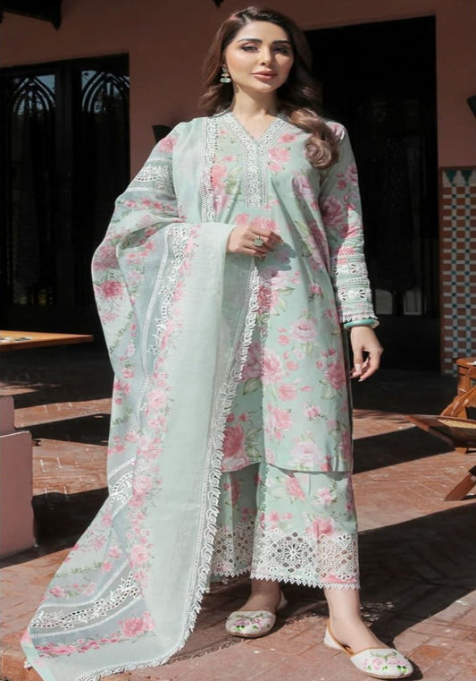 3 Piece Baroque Digital Print Linen