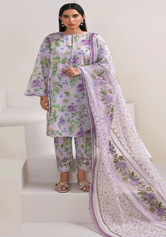 3 Piece Baroque Digital Print Linen