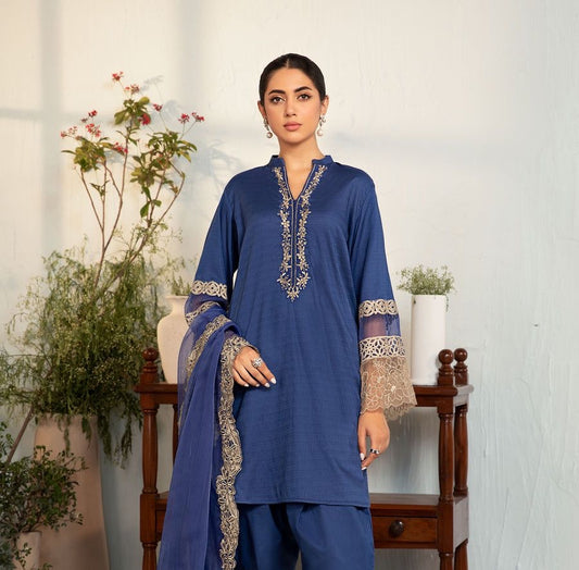 Maria.b Embroidered 3 piece winter wear