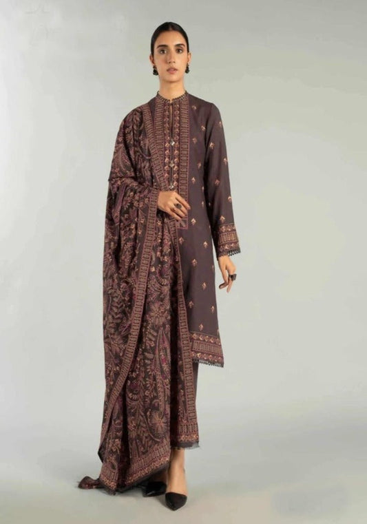 Bareeze karandi party wear 3pc dress