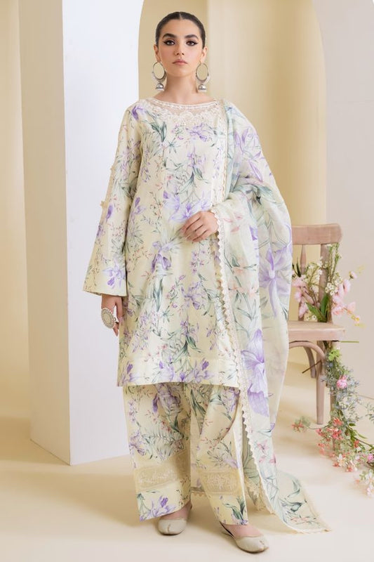 Iznik 3 piece digital print karandi suit