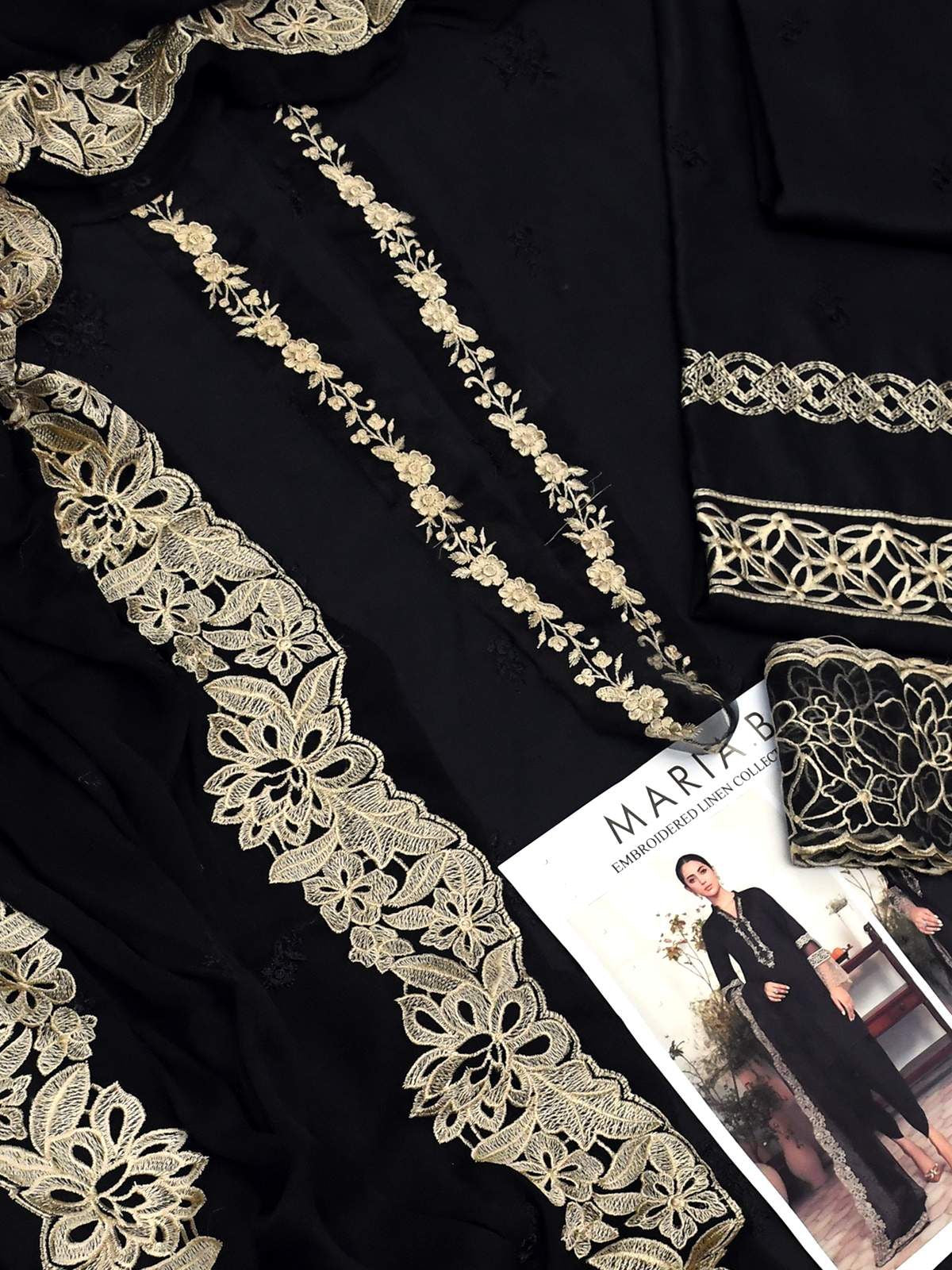 Maria.b Embroidered 3 piece winter wear