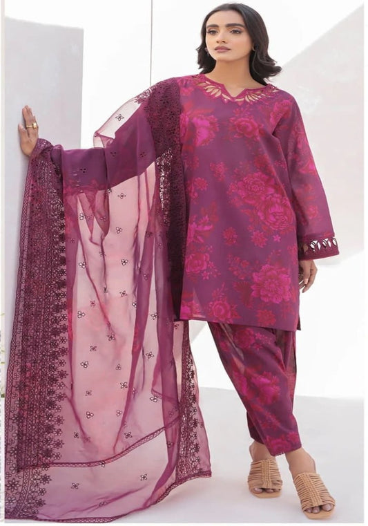 3 Piece Baroque Digital Print Linen