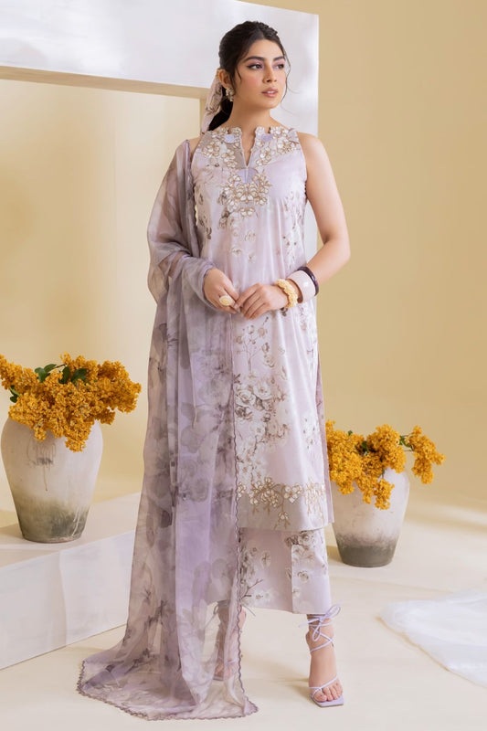 Iznik 3 piece digital print karandi suit