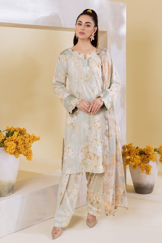 Iznik 3 piece digital print karandi suit